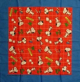 Snoopy Large Vintage Handkerchief / Scarf / Bandanna (New But Near Mint)