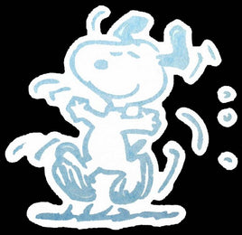 Happy Snoopy Die-Cut Vinyl Decal - White