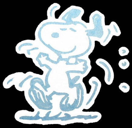 Happy Snoopy Die-Cut Vinyl Decal - White