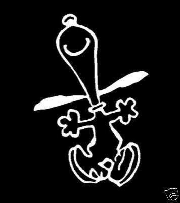 Happy Snoopy Die - Cut Vinyl Decal - White - snoopn4pnuts.com