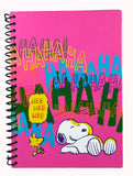 Snoopy Hardback Spiral Notebook - Ha Ha Ha