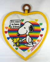 Snoopy Vintage Heart-Shaped Hot Pad / Pot Holder