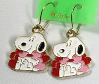 Snoopy Hearts Enamel Earrings