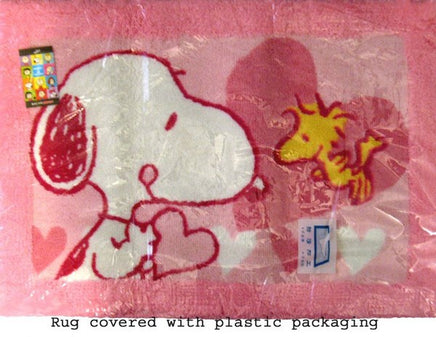 Snoopy's Hearts Plush Rug - Pink