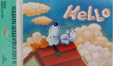 Snoopy Note Cards - "Hello"