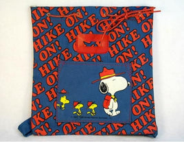 Snoopy Beagle Scout Vintage Backpack / Tote Bag - "Hike On!"