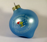1988 Peanuts Teardrop-Shape Glass Christmas Ornament - Happiness