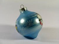 1986 Peanuts Teardrop - Shape Glass Christmas Ornament - Figure Skating (No Box) - snoopn4pnuts.com