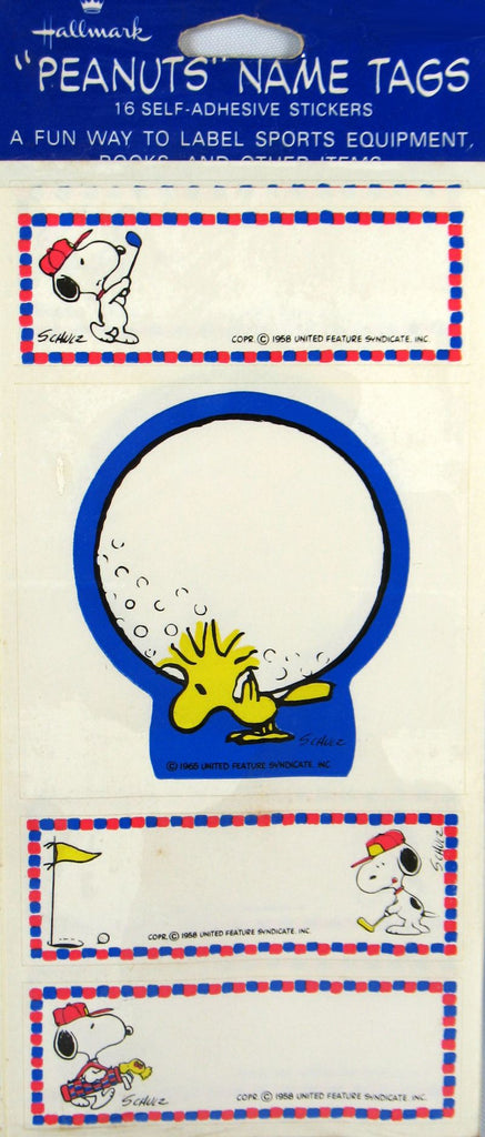 Snoopy Name Tag Stickers