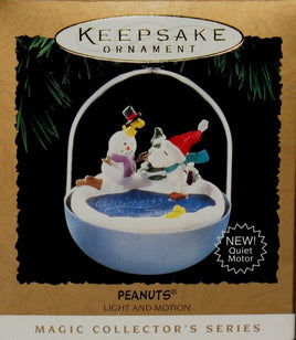 1995 Snoopy Skater Light And Motion Christmas Ornament