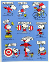 Snoopy Olympics-Theme Rewards Stickers (Open Package/1 Sheet Removed)