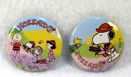 Peanuts Gang Hokkaido (Japan) Pinback Buttons Set - Reduced Price!