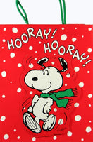 Snoopy Holiday Gift Bag and Greeting Card Combo