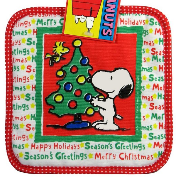 Snoopy Vintage Christmas Hot Pad / Pot Holder
