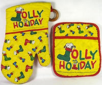 Snoopy Christmas Pot Holder Glove And Hot Pad Set (Mint/Like New - ? Used)