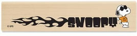 Snoopy Joe Cool With Flames Rubber Stamp