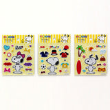 Snoopy and Belle Puffy Dress-Up Stickers - Great For Scrapbooking!