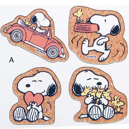 Peanuts 12 - Piece Cork Sticker Set - Great for Scrapbooking! So Unique! - snoopn4pnuts.com