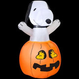 Snoopy In Pumpkin Halloween Lighted Inflatable