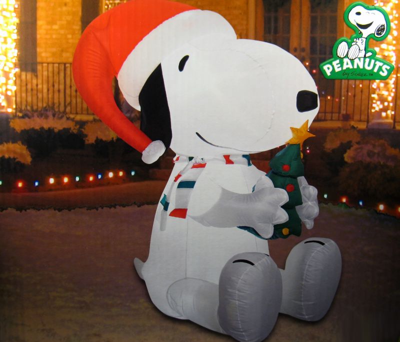 Snoopy's Christmas Tree Lighted Inflatable - Over 5 Feet High!