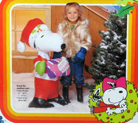 Vintage Snoopy Santa Christmas Inflatable - Rare!