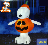 Snoopy Halloween Jack 'O Lantern Lighted Inflatable