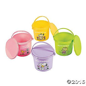 Peanuts Inspirational Pail With Lid - Great For Easter! - snoopn4pnuts.com