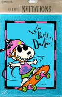 Snoopy Joe Cool Party Invitations -