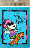 Snoopy Joe Cool Party Invitations - "Let's Party Dude"