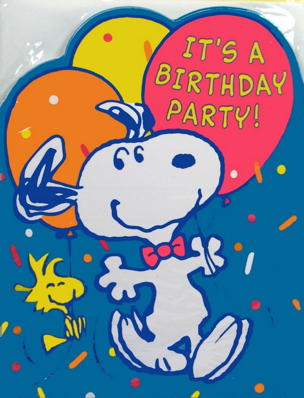 Snoopy Vintage Birthday Party Invitations