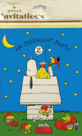 Snoopy Vintage Slumber Party Invitations