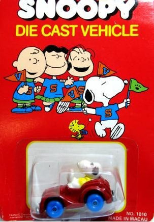 Snoopy Chunky Die-Cast Car - Jalopy (Part Of Card Cut Off/Not Seen In Photo)