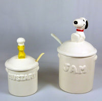 Snoopy Jam Jar and Mustard Jar Serving Set