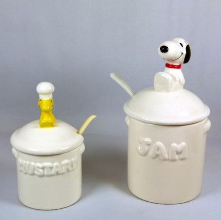 Snoopy Jam Jar And Mustard Jar Serving Set