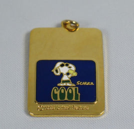 Snoopy Cloisonne Pendant / Key Fob - Joe Cool