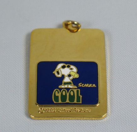 Snoopy Cloisonne Pendant / Key Fob - Joe Cool