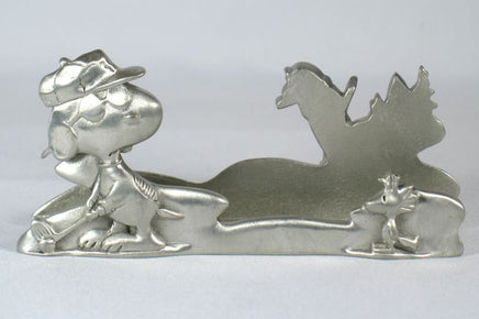 Snoopy Joe Cool Pewter Business Card Holder