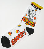 Snoopy Halloween Crew-Length Socks With Scalloped Cuff