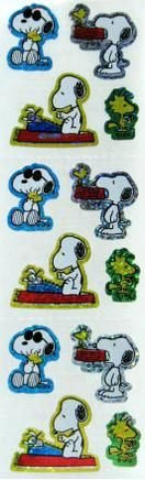 Snoopy and Woodstock Holographic Stickers - snoopn4pnuts.com