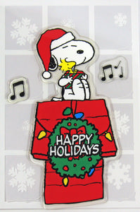 3-Piece Peanuts Christmas Jelz Window Clings - Happy Holidays