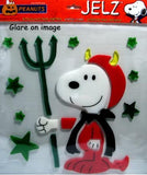 Snoopy Large 18-Piece Halloween Jelz  Window Clings - Devil