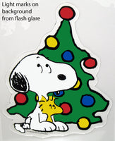 Snoopy Christmas Jelz Window Cling - Christmas Tree