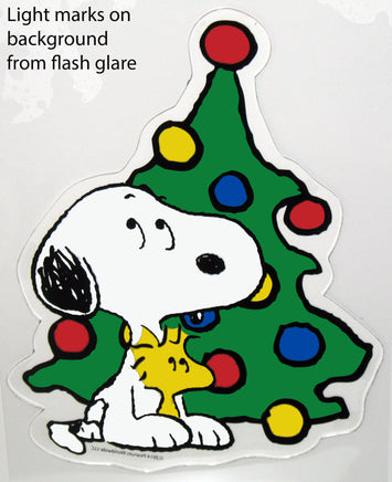 Snoopy Christmas Jelz Window Cling - Christmas Tree - snoopn4pnuts.com