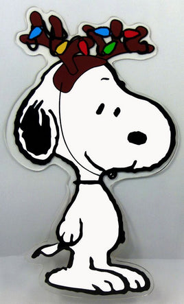 Snoopy Christmas Jelz Window Cling - Reindeer