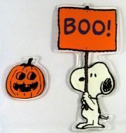 Snoopy Halloween Jelz Window Clings - Boo!