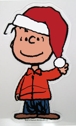 Linus Christmas Jelz Window Cling - Santa Hat - snoopn4pnuts.com