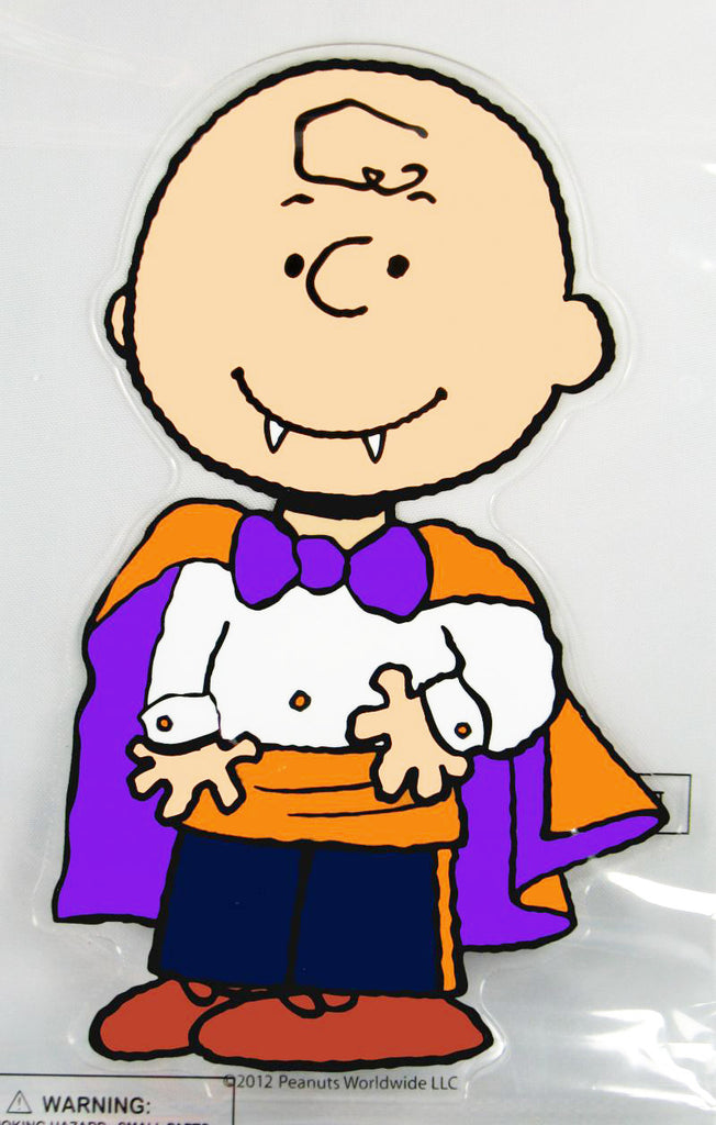 Charlie Brown Halloween Jelz Window Cling - Vampire