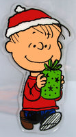 Linus Christmas Jelz Window Cling - Carries Gift
