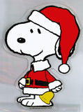 Snoopy Christmas Jelz Window Cling - Bell Ringer