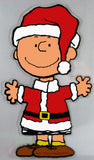 Charlie Brown Christmas Jelz Window Cling - Santa